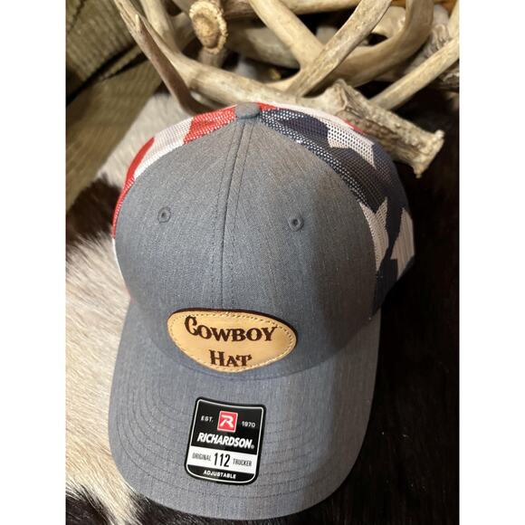 Richardson 112 Snapback Truck Cap with leather Patch - Picture 2 of 7